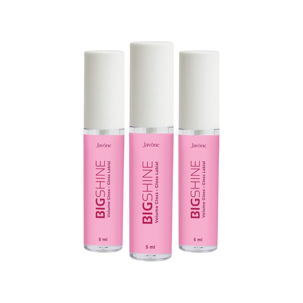 Kit 3 Gloss Labial Big Shine Javône | Brilho Intenso | Envio Rápido