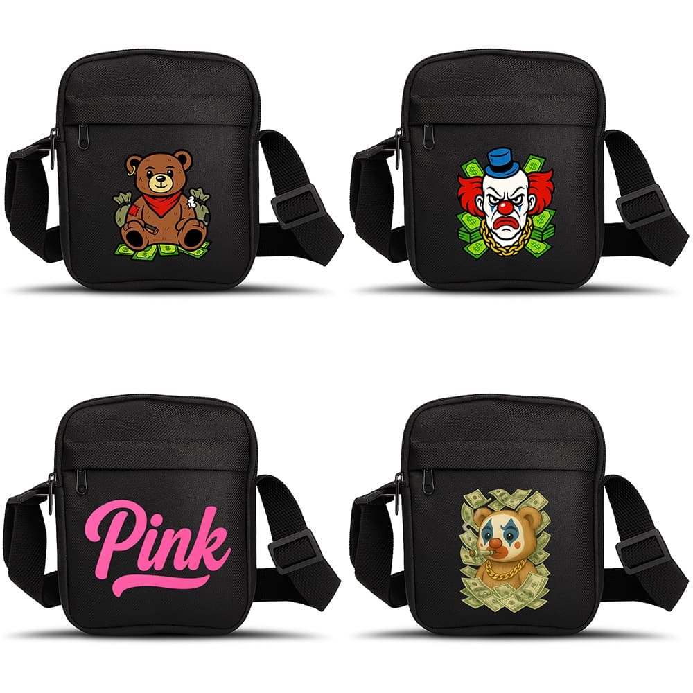 Shoulder Bag Pequena Transversal Bolsa de Ombro Tiracolo Alça Regulável Unissex