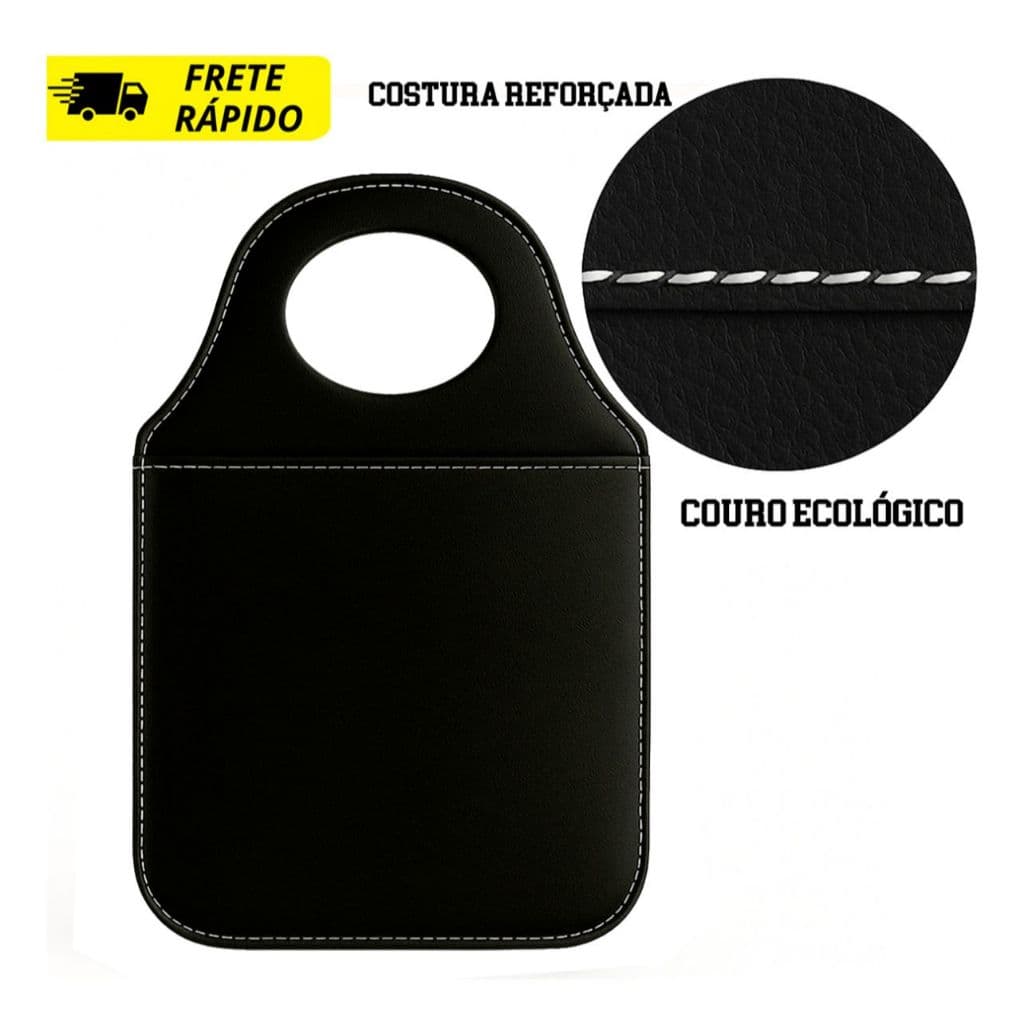 Lixeira Automotiva Universal Premium Acessório Organizador de Carro/Porta Celular