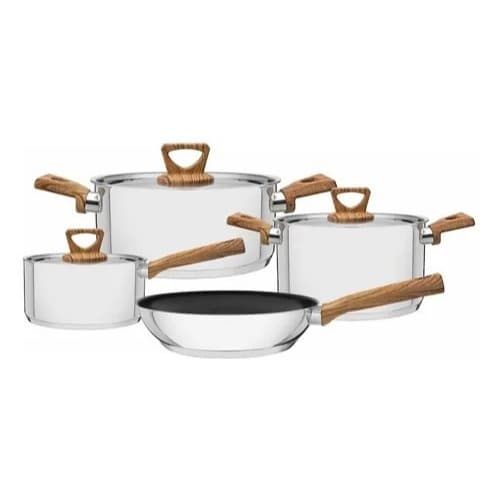 Conj Panelas 4pcs Brava Antiaderente Inox Tramontina