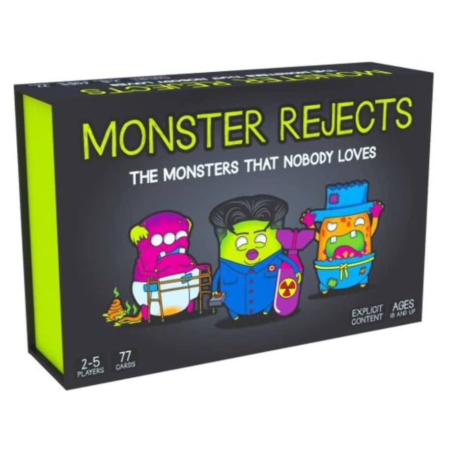 Jogo de Cartas Monster Rejects | Party Game Humor Negro | 2-6 Jogadores | Rápido | Jogo em Inglês