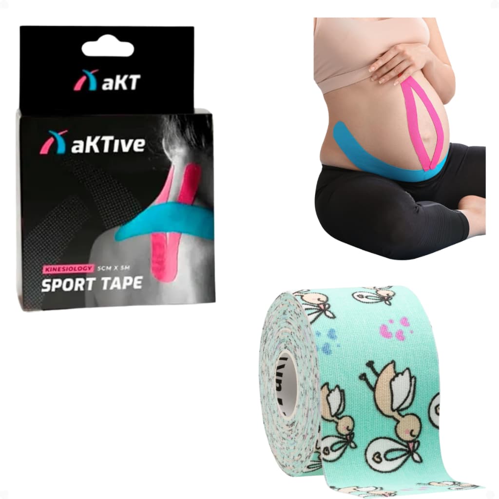 Bandagem Elástica Fita Kinesio Tape Fisio Pelvica Funcional Gestante Kinesiology Pos Parto Gravida