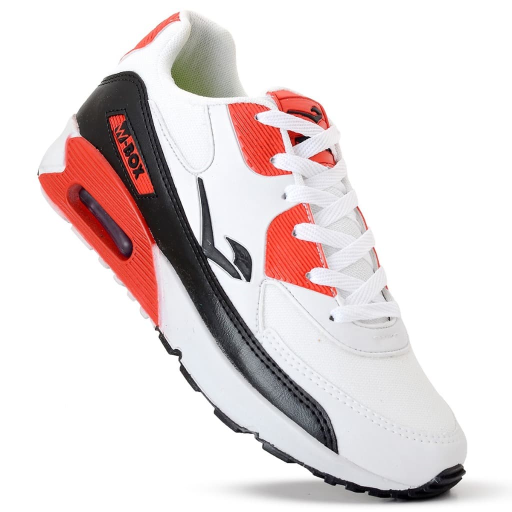 Tenis W Box BRANCO VERMELHO Unissex Promocao Esportivo Confortavel Envio Rapido Corrida
