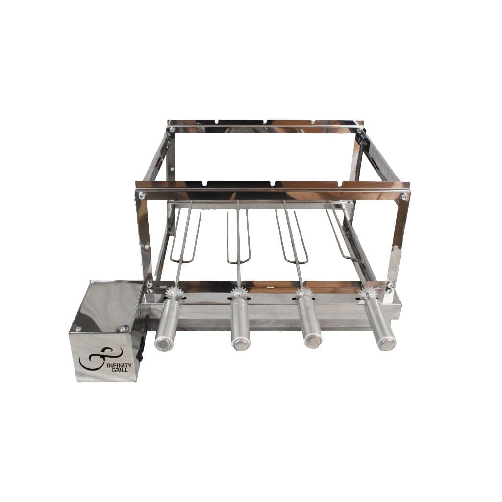Gira grill churrasqueira 4 espeto inox