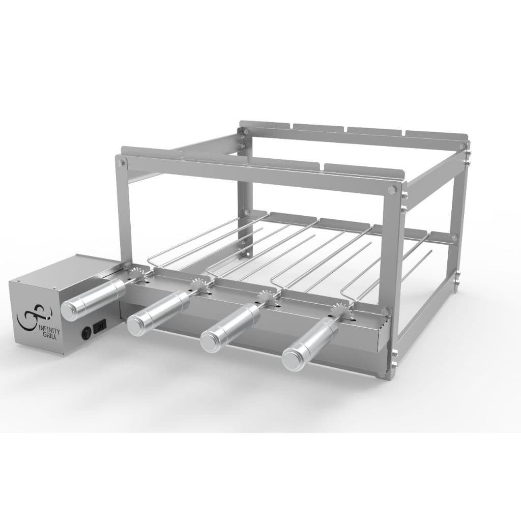 Churrasqueira giratoria gira grill 4 espeto inox -infinity grill