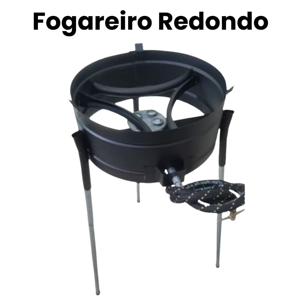Fogão Fogareiro Alta Pressão Redondo A Gás Disco De Arado Disco De Arado Tacho Com PésTacho Com Pés Para Fritar Peixes