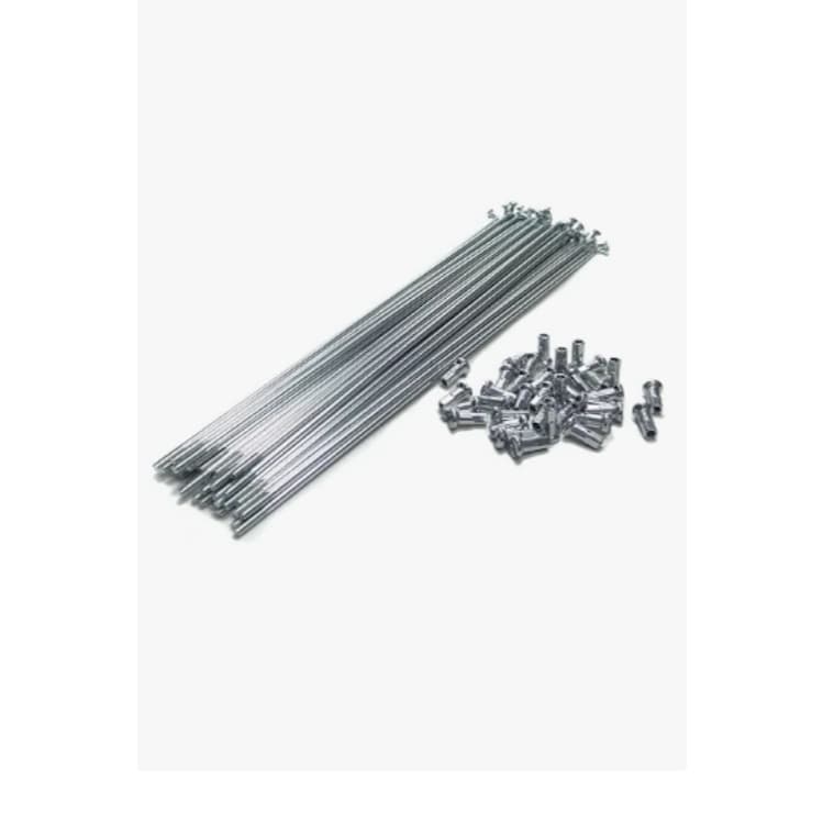 Raio Aço Bicicleta Prata Com Niple 2,0mm X 290mm (36un:).