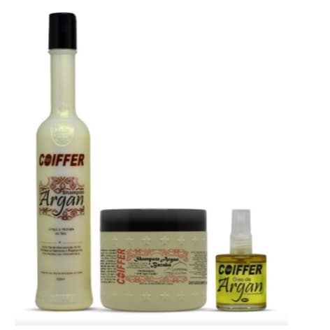KIT ARGAN 03 PASSOS COIFFER NUTRICAO
