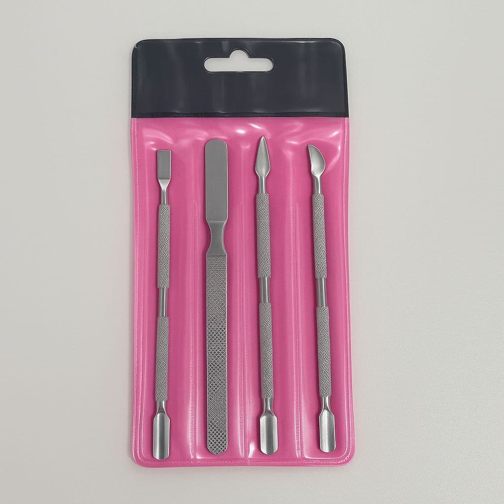 Kit 4 Espátulas de Inox para Unhas - Nail Design, Acessórios de Unha, Manicure