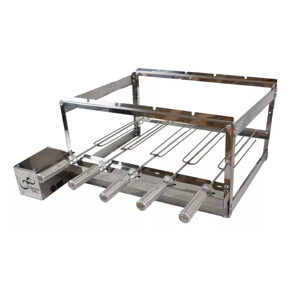 Gira grill para churrasqueira pré moldada 65cm 5 espeto