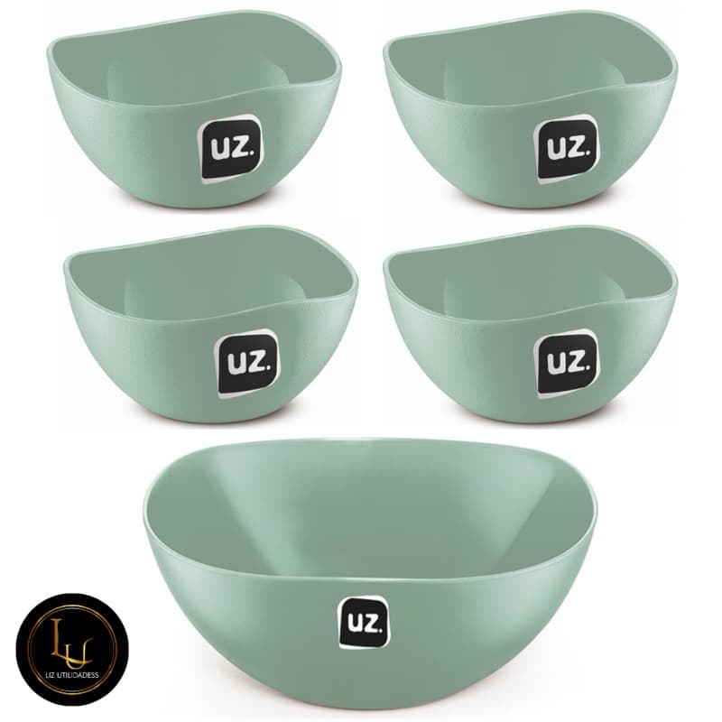 KIT 4 CREMEIRAS GOLD E 1 SALADEIRA GOLD 2L UZ.
