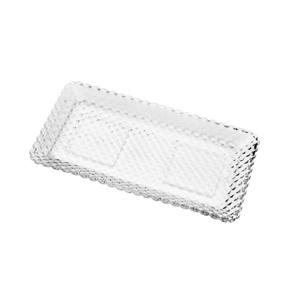 Travessa de Cristal Diamante Lyor 25x13cm – Elegância e Sofisticação à Mesa