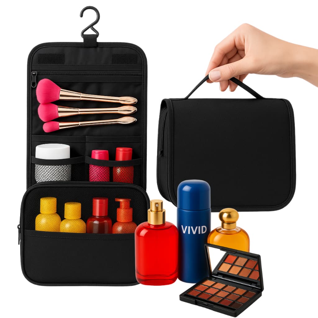 Necessaire Feminina Viagem Gancho Organizadora Mala Pendurar