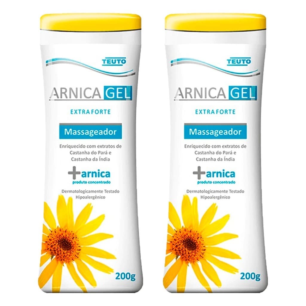 Kit Gel De Arnica 2x Extra Forte Massageador 200g Teuto