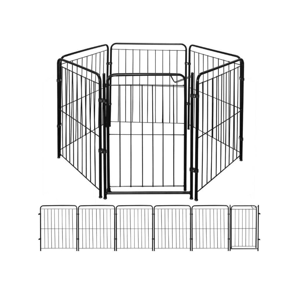 Cercado Pet com Portão 82 cm • Grade de Segurança para Cachorro em Aço • 5 Módulos