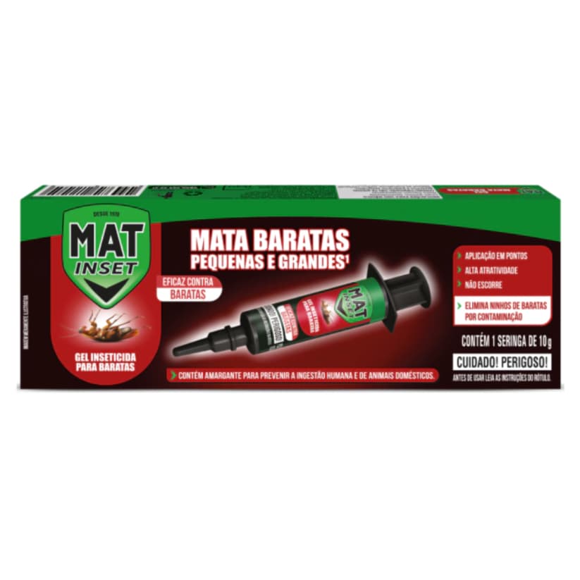Inseticida para Baratas em Gel Mat Inset 10 gr