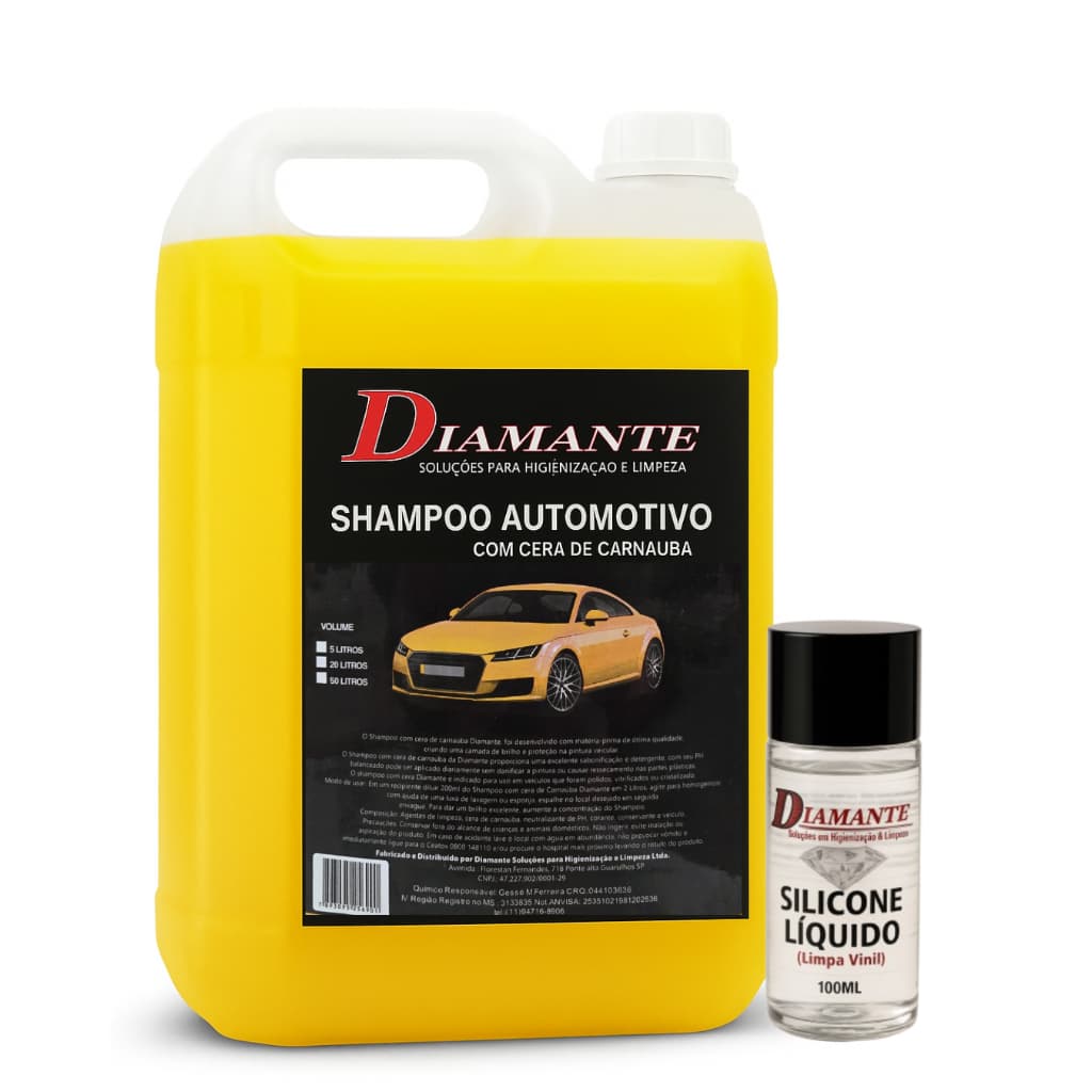 Shampoo Automotivo com cera 5l - 1:15 - kit de cuidados automotivo