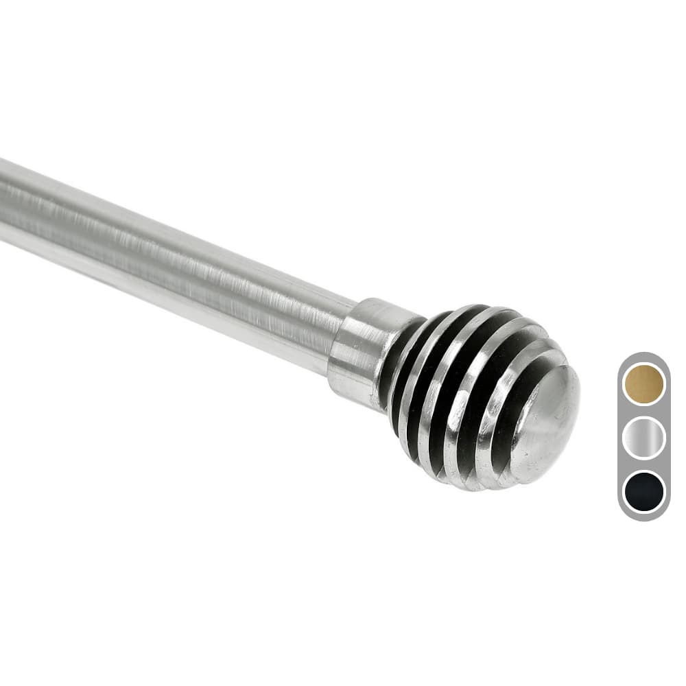 Kit Varão Extensivo 1,20 á 2,10m Com Esfera Colmeia Para Cortina Grande Quarto Sala