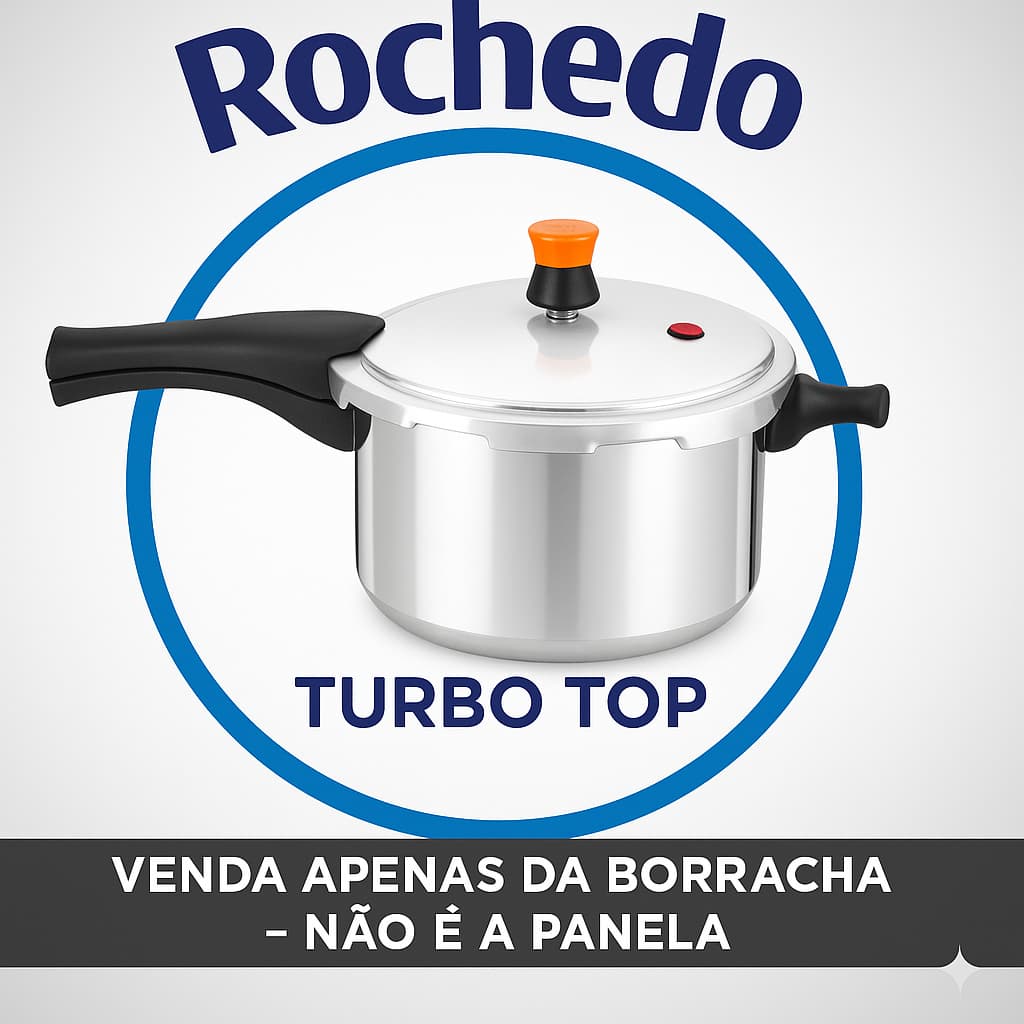 Borracha Anel Vedação Rochedo Turbo Top Panela Pressão 4,5 Litros Para Fechamento Externo
