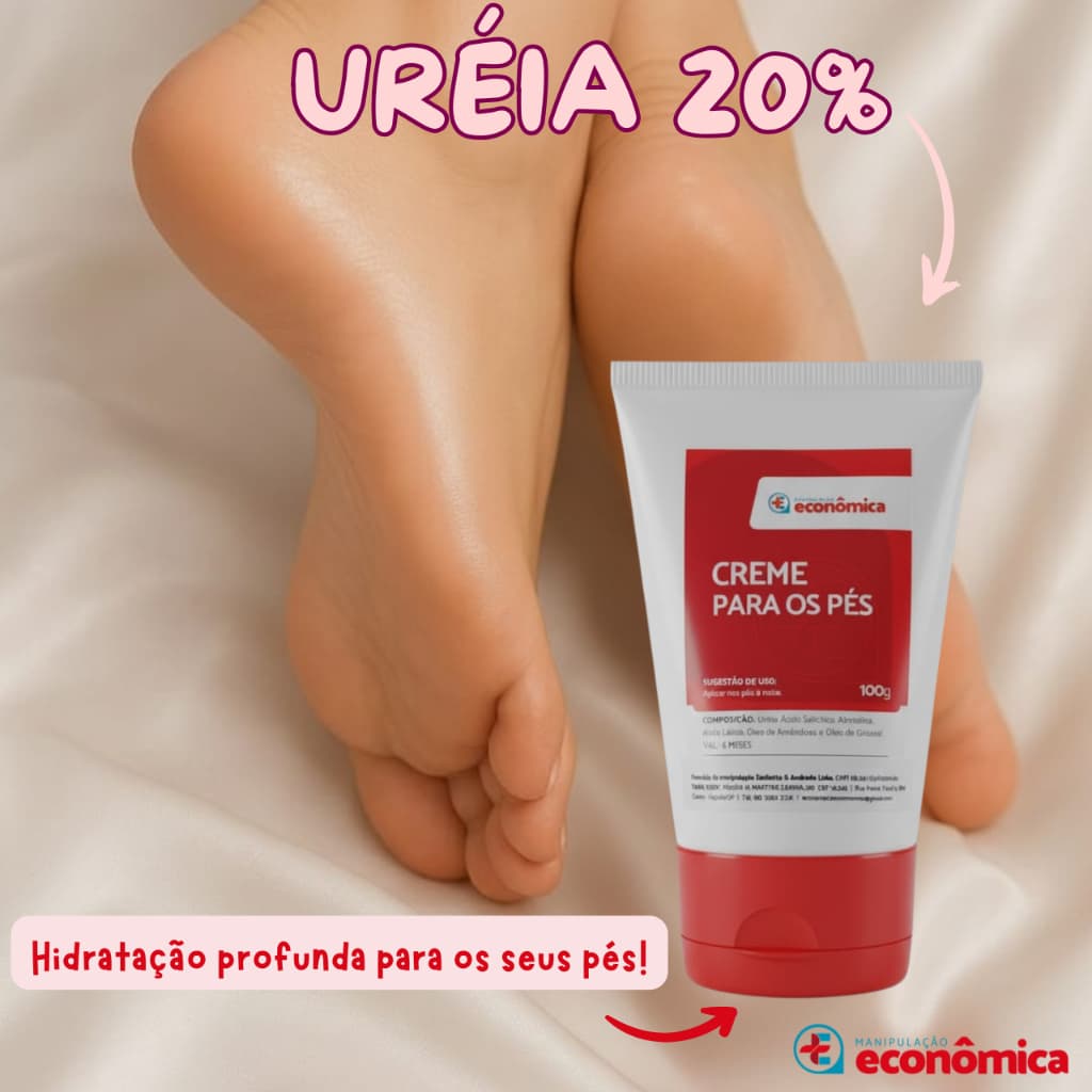 Creme Para Os Pés 100g - Hidratação Para Pés Ressecados - Rachados - Ásperos
