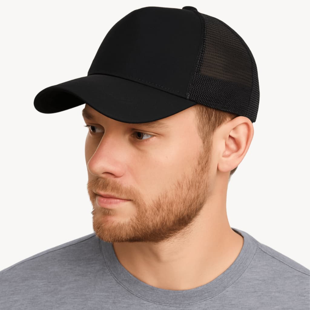 Boné Trucker Telinha Adulto Masculino Feminino Aba Curva Liso Ajustável Básico