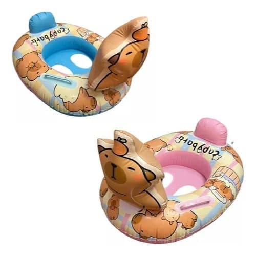 Boia Infantil Inflável Capivara / Flamingo – Praia e Piscina Colorida para Piscina