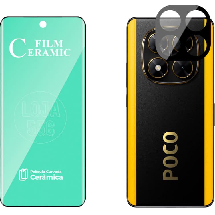 Película Poco X7 5G Cerâmica + Película Câmera 3D Para Xiaomi