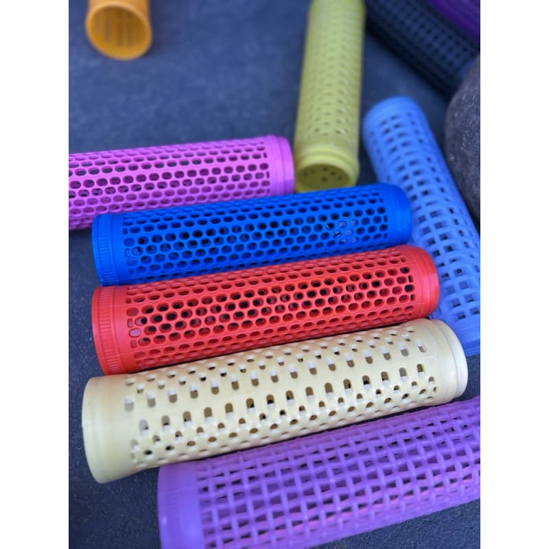 Kit 6 Cilindros de plástico vazado  + 2 minis de brinde - brinquedo pedagógico infantil/ artesanato/ ideias