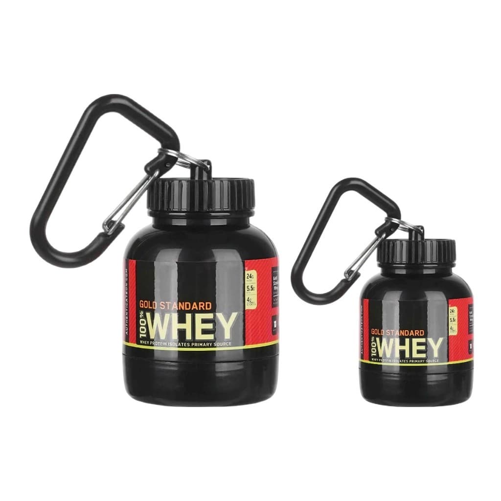 Chaveiro Porta Suplemento Creatina Mini Pote Whey Portatil 200 ou 100ml