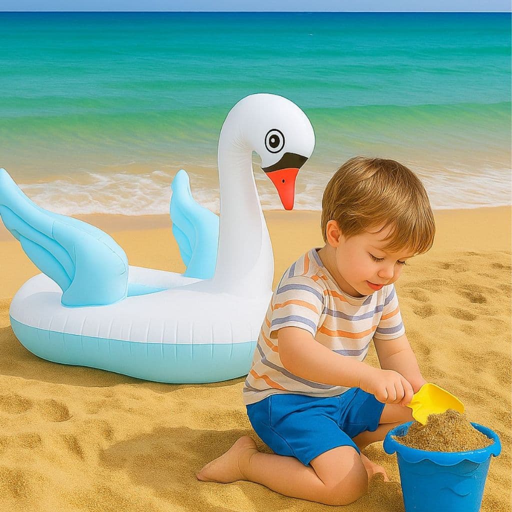 Kit Boia Inflavel Pezinho Bichinho + Baldinho De Praia