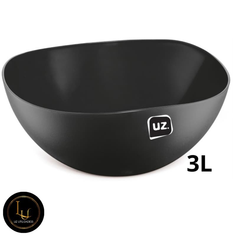 Saladeira Bacia Vasilha Tigela 3L Multiuso Redonda UZ