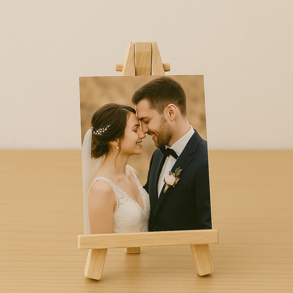 Mini cavalete para lembrancinhas – perfeito para exibir fotos de noivados, casamentos e festas