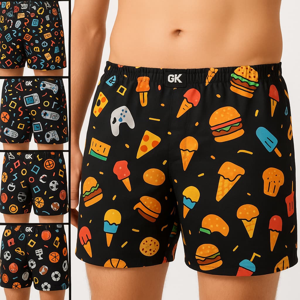 Cuecas Samba Canção Estampado -kits  com 2, 3 e 5