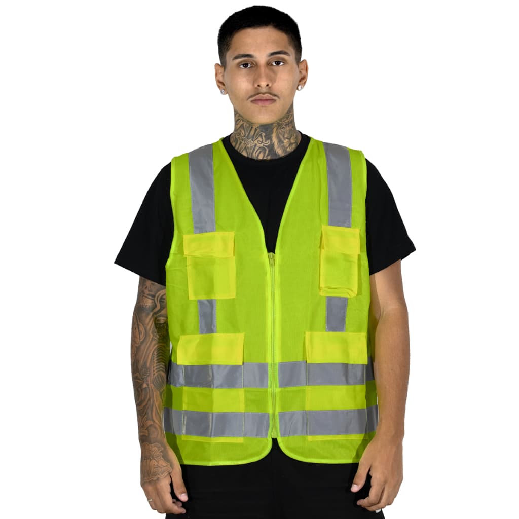 Colete Refletivo trabalho 4 bolsos Colete Refletivo transporte motorista Colete Refletivo motoboy entregador 4 bolsos