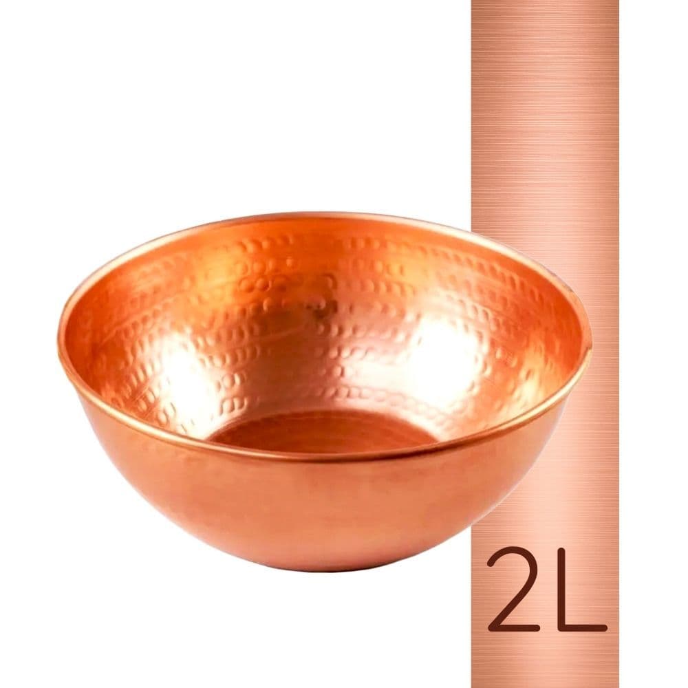 Tacho De Cobre Puro 2 Litros Sem Alças