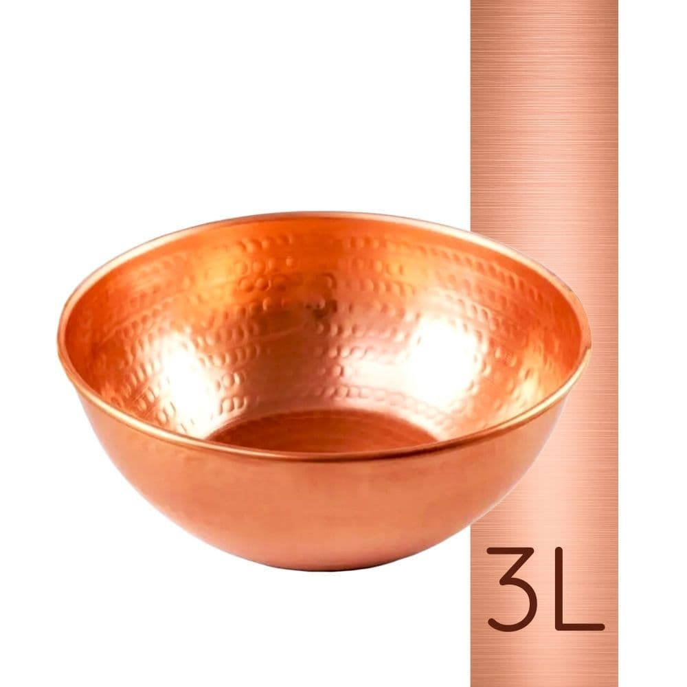 Tacho De Cobre Puro 3 Litros Sem Alças