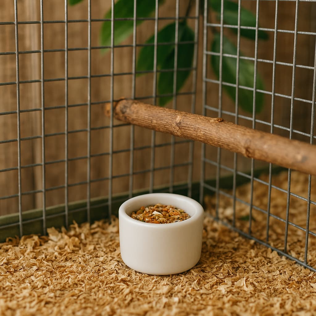 Kit 4 Comedouro Aves/Roedores em Porcelana