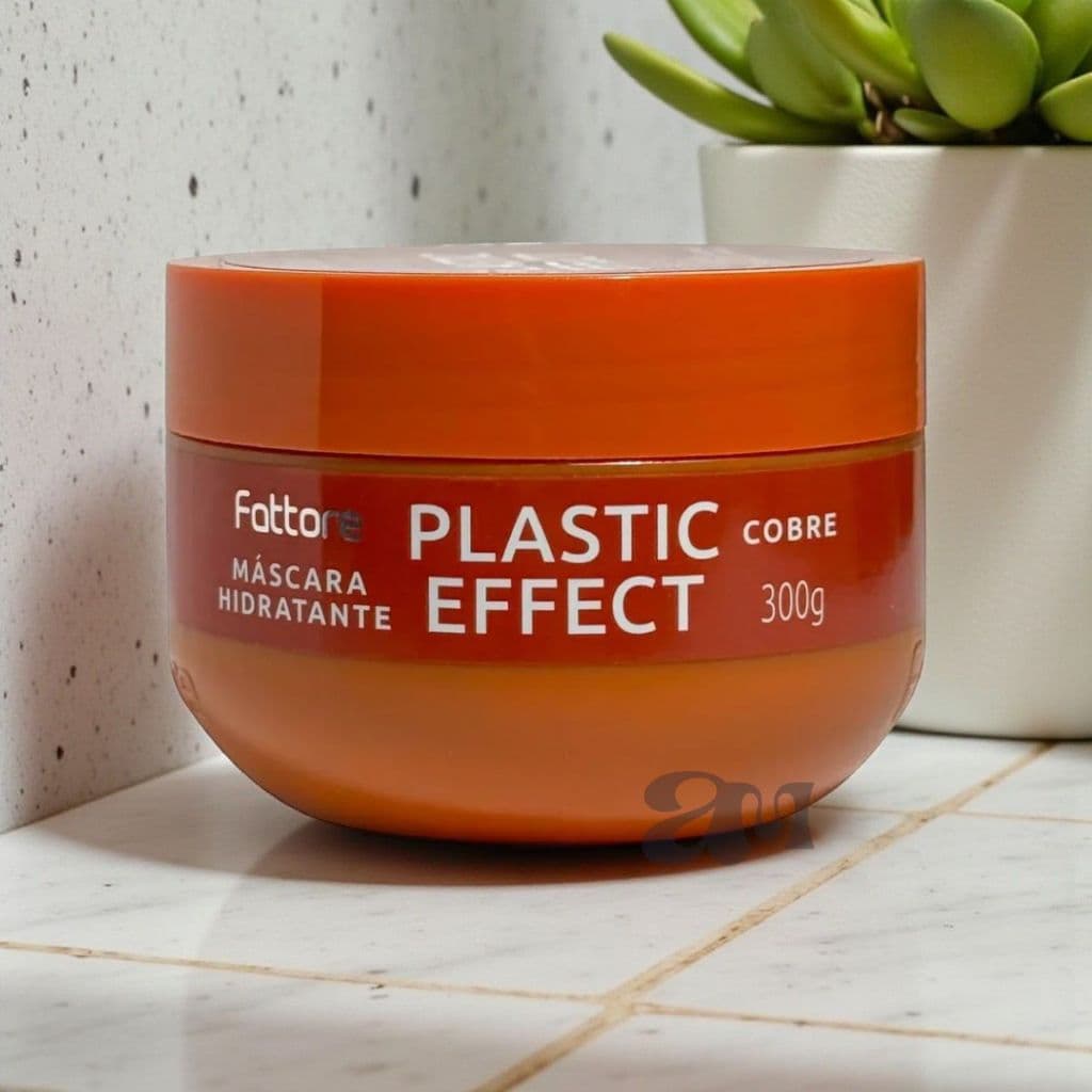 Máscara Hidratante Cobre Fattore Plastic Effect 300g – Hidratação + Pigmento Antidesbotamento