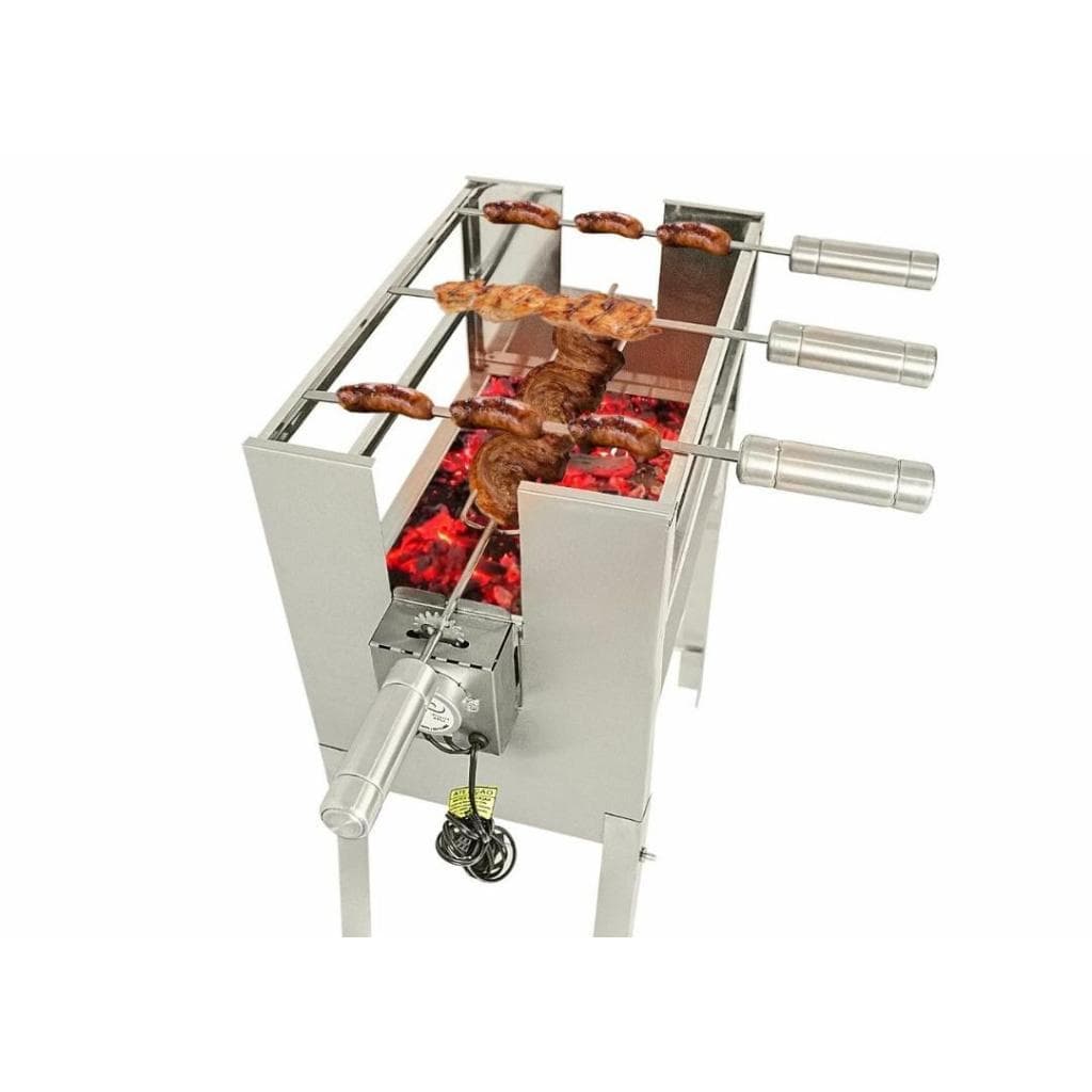 churrasqueira portátil com um espeto giratório 110v