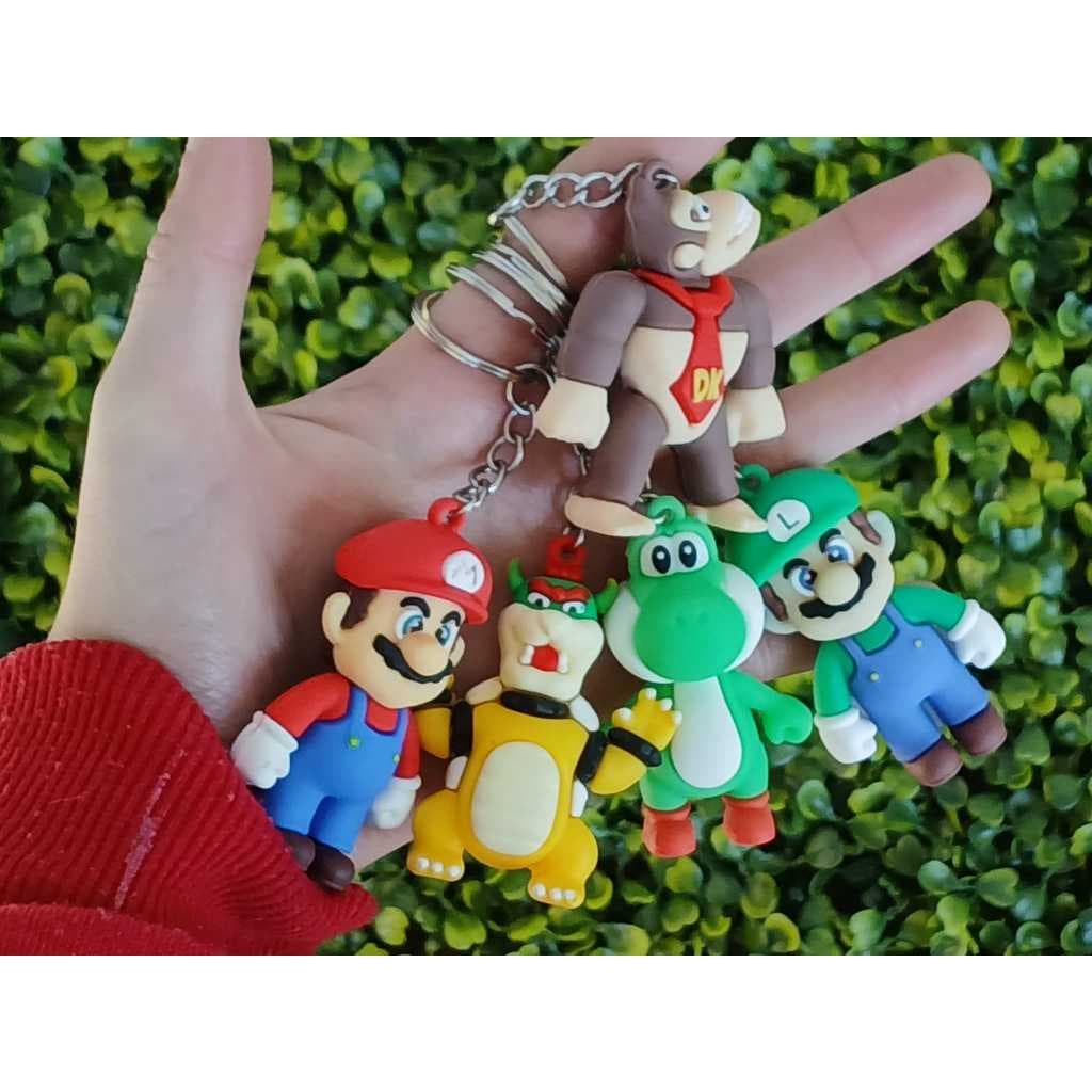 Chaveiro 3D Silicone/Borracha Mario Bros – Super Mario Personagens Clássicos