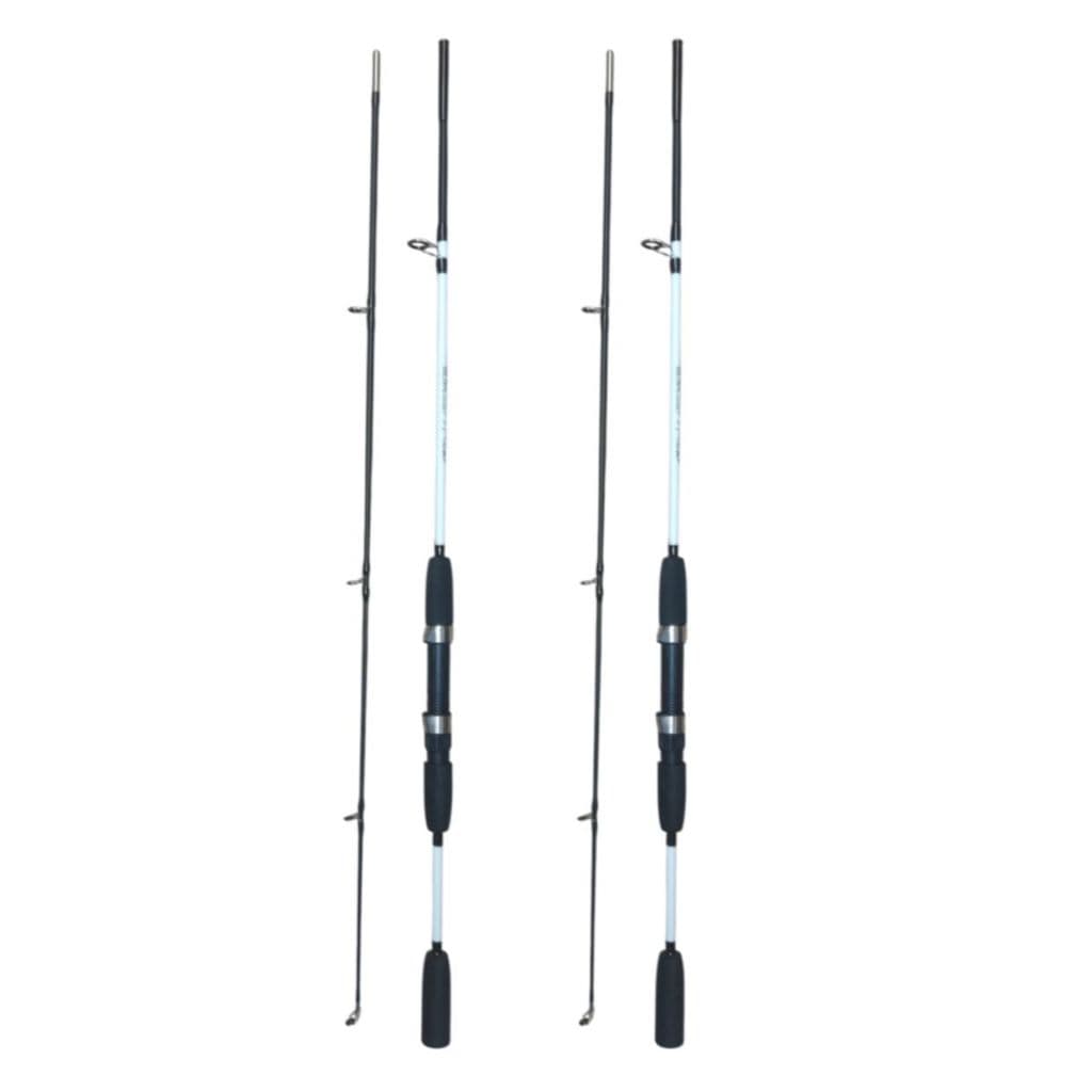 Kit com 2 varas para molinete (2 partes- 100 % fibra de vidro 8 A 17 LBS) (1,50M OU 1,65M OU 1,80M)