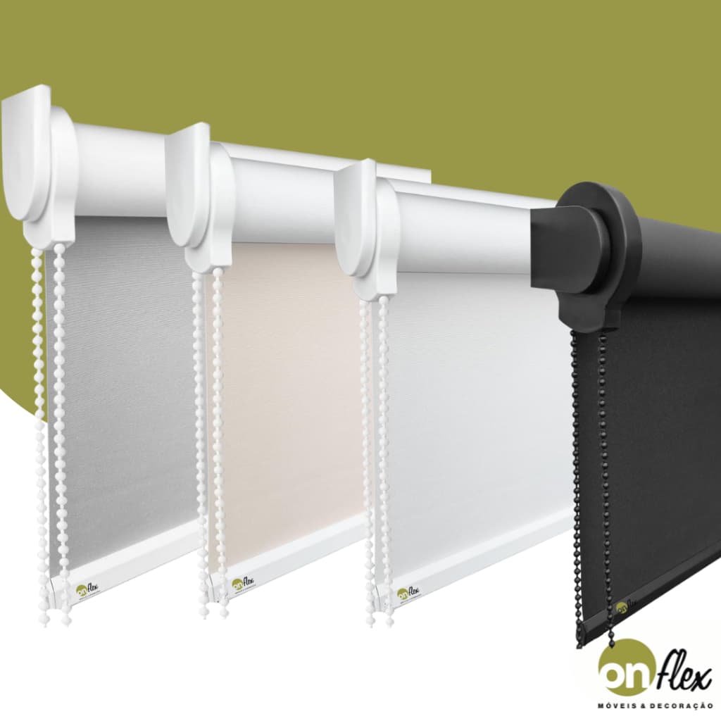 Persiana Rolô Blackout Sob Medida Para Janela Porta Sala Quarto Escritório Cortina Onflex