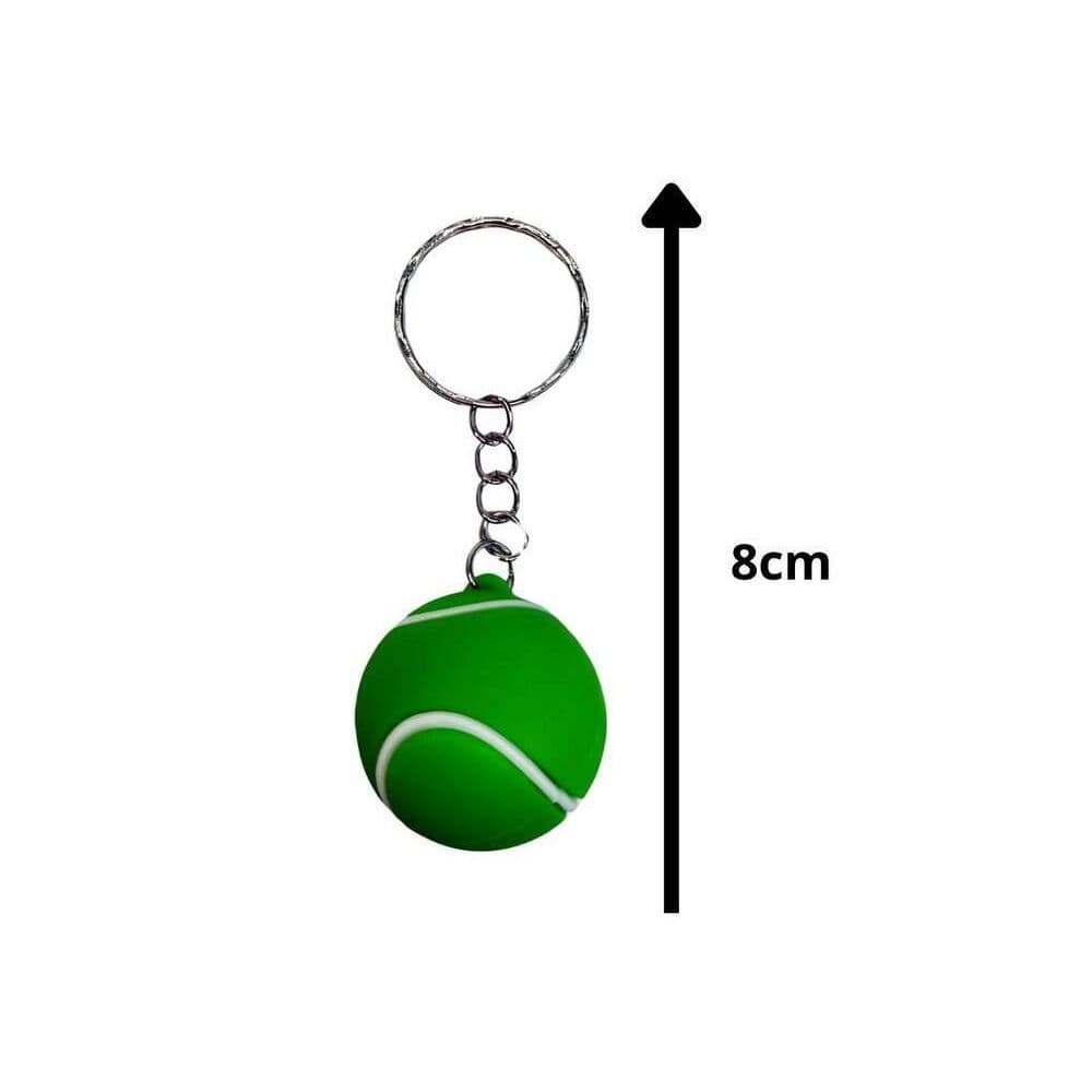 Chaveiro Bola de Tenis de Borracha Verde