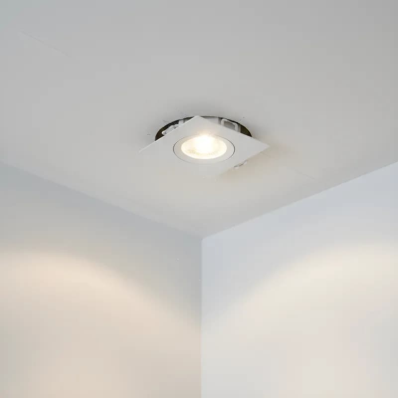 Luminaria Spot Led 5w Quadrado 9x9cm  Branco Frio 6500k Teto