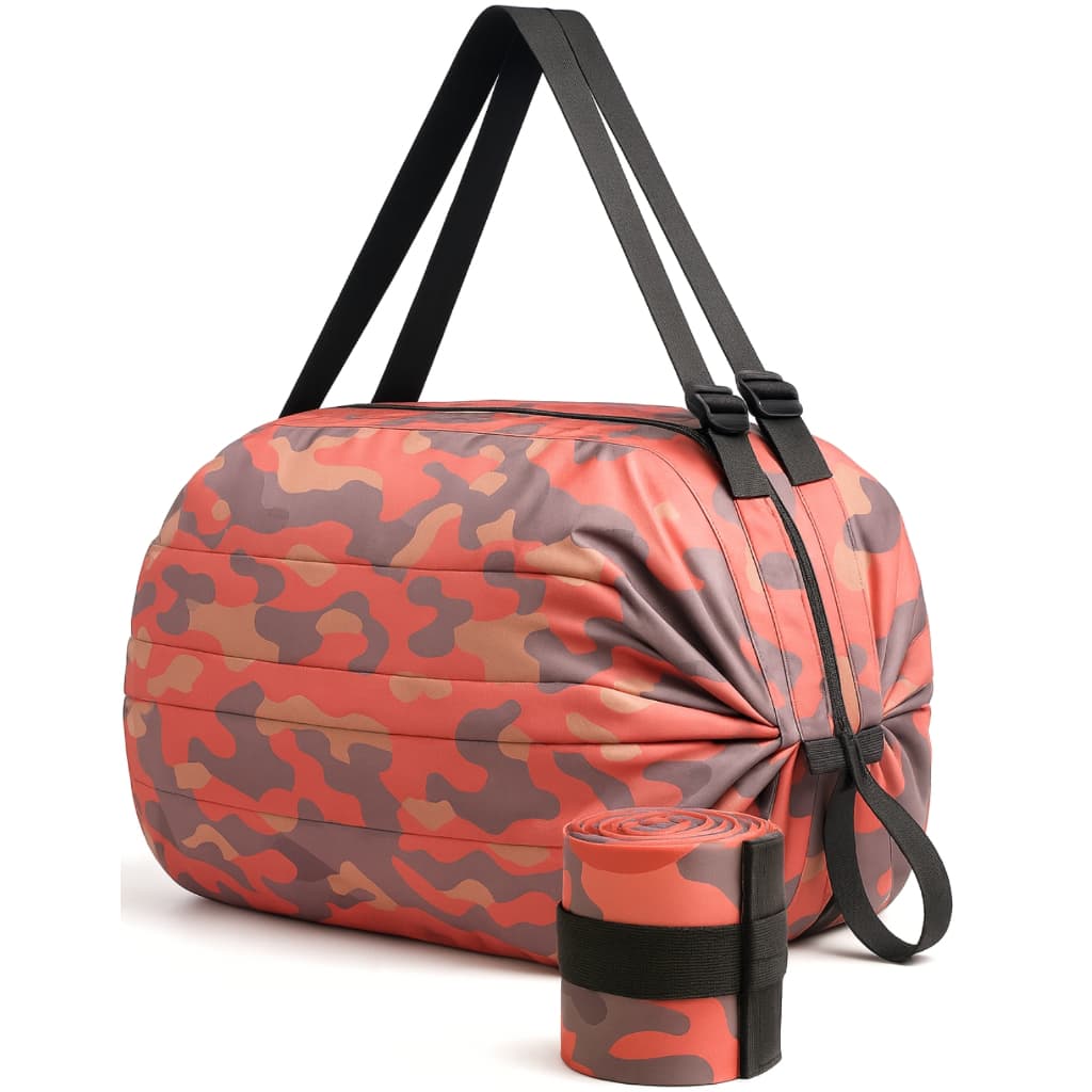 Bolsa Dobrável Grande Reutilizável Impermeável Portátil Para Compras Viagem Praia Academia e Passeios