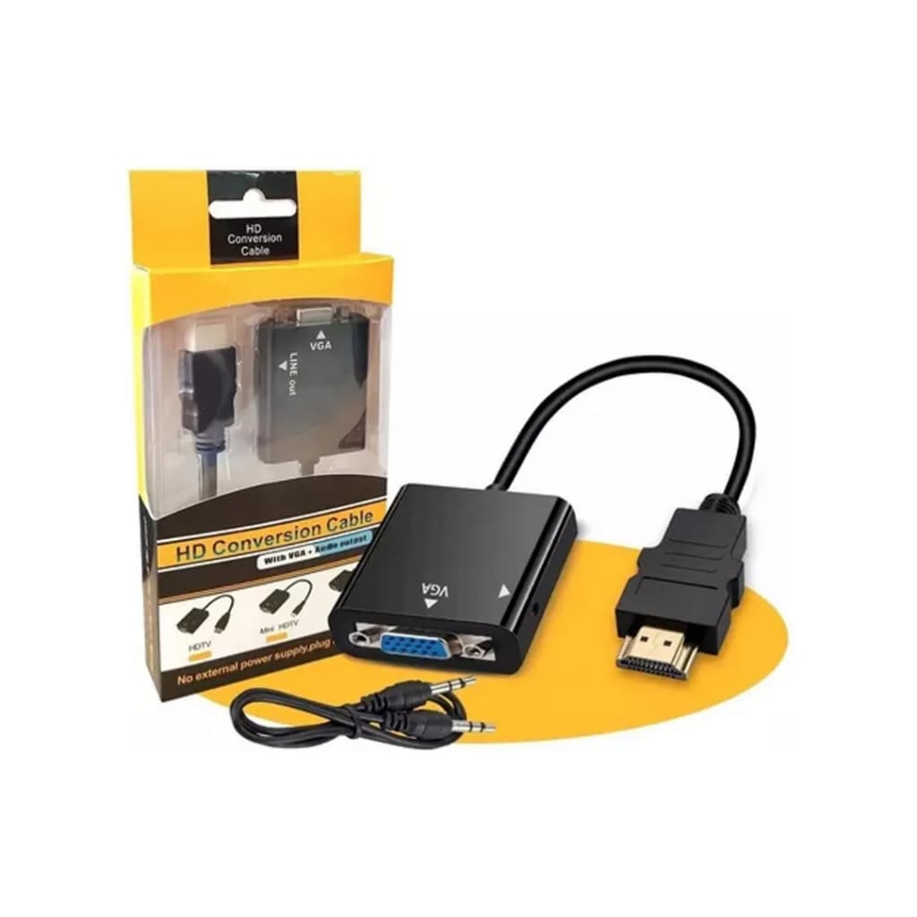 Adaptador Conversor Hdmi Para Vga Com Saída P2 de áudio, HDTVP2