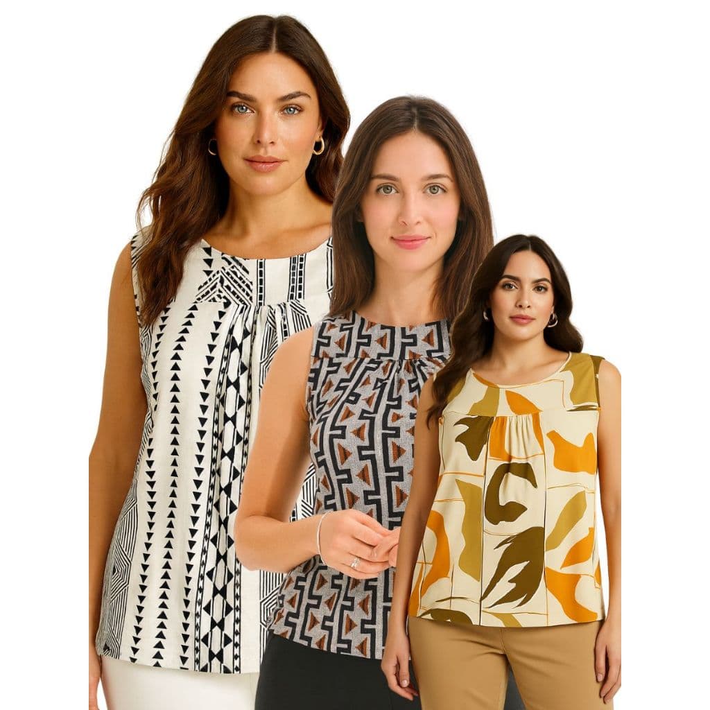 Kit 3 Blusas Regata Batinha Feminina Estampada Viscolycra Fabricação Própria
