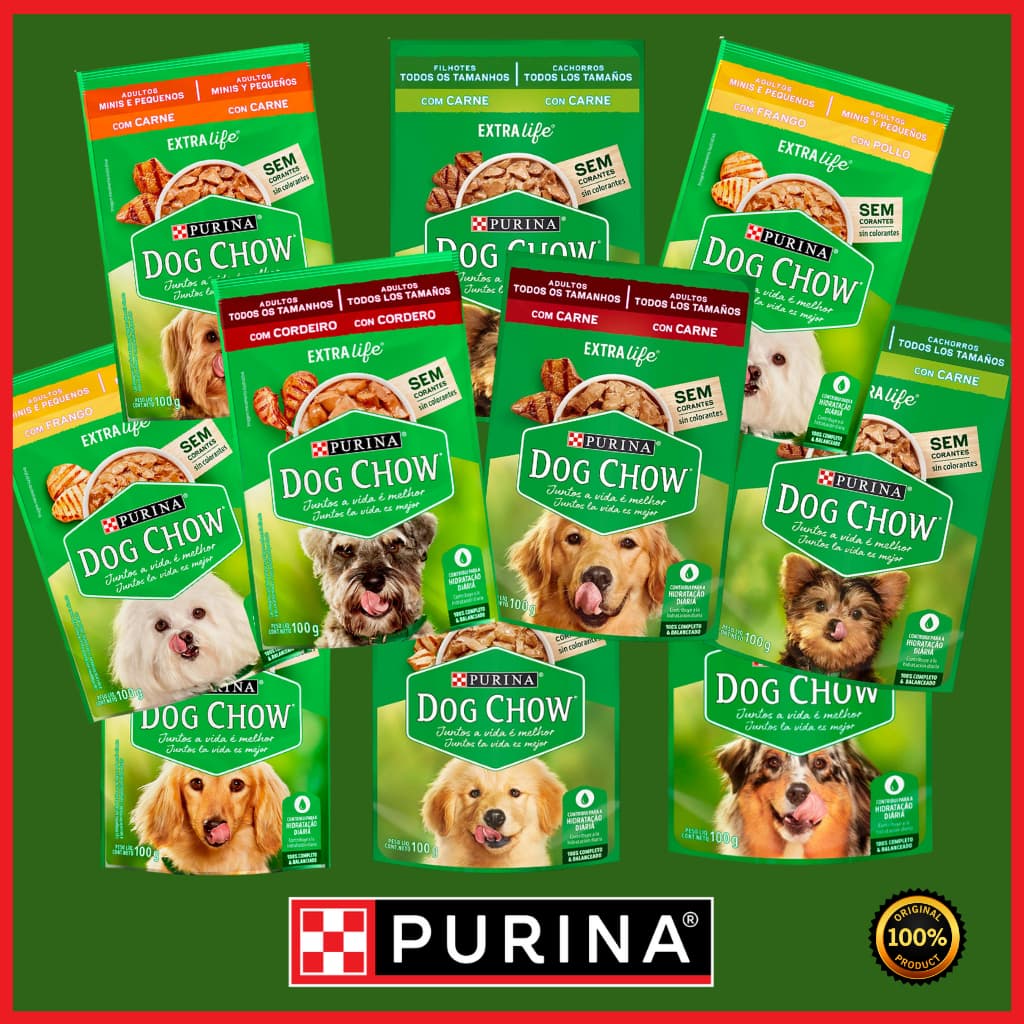 Ração Úmida Nestlé Purina Dog Chow Sachê para Cães 100g - Todos os sabores