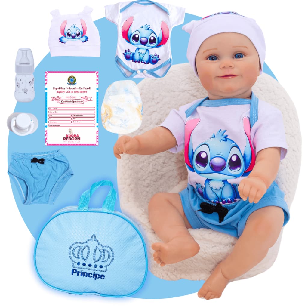 Bebê Boneco Reborn Realista Corpinho Siliconado Pode Dar Banho Kit Bolsa Maternidade - Variações
