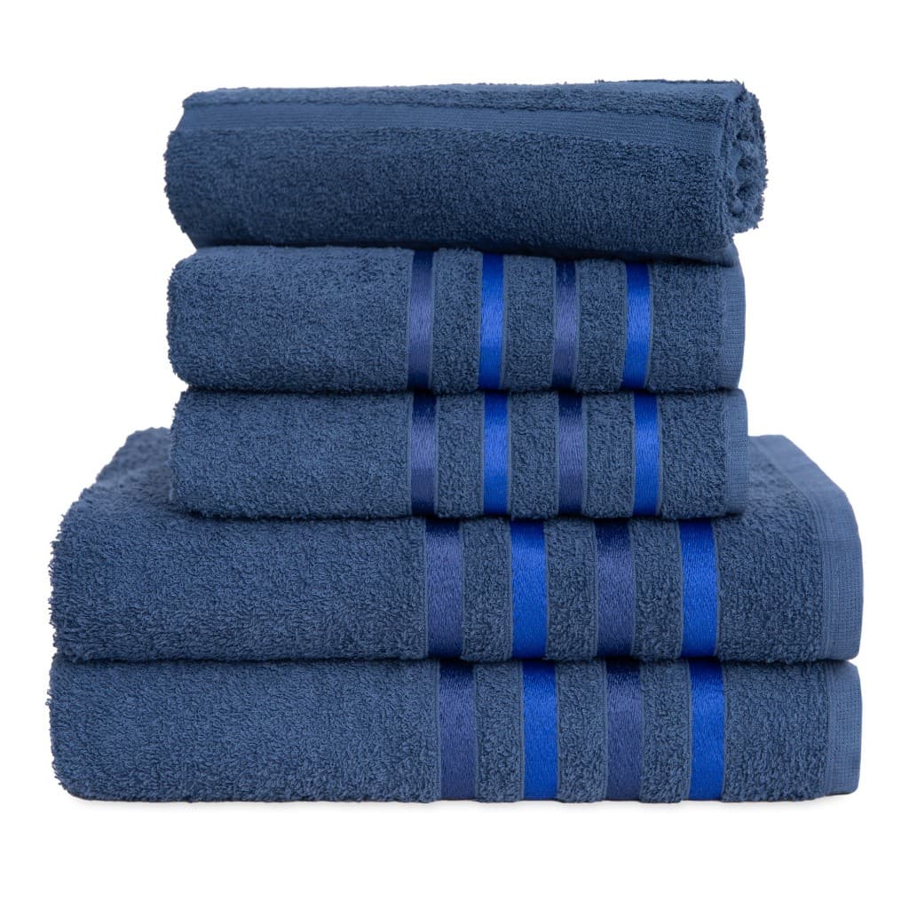 Kit Toalhas 5 Peças Premium (2 Banho + 2 Rosto + 1 Piso) - 100% Algodão - Linha ÔNIX